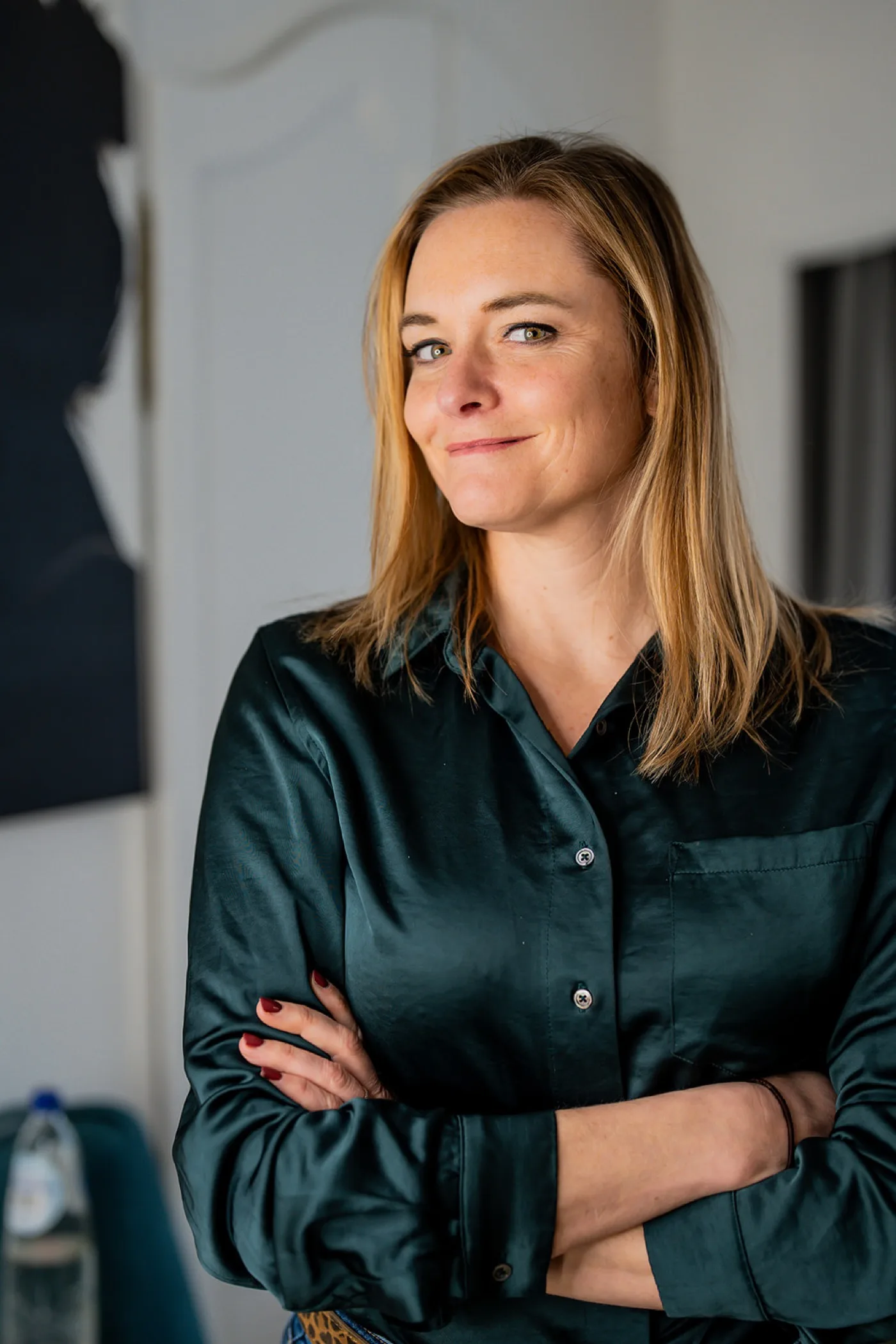 Patricia Mulders in haar studio in Eeklo